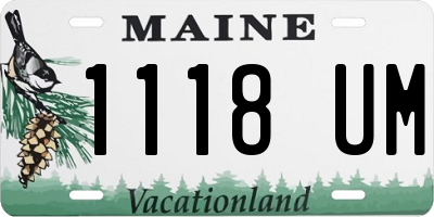 ME license plate 1118UM