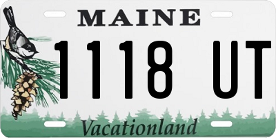 ME license plate 1118UT