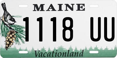 ME license plate 1118UU