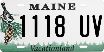 ME license plate 1118UV