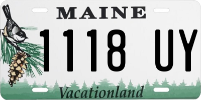 ME license plate 1118UY