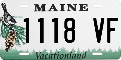 ME license plate 1118VF