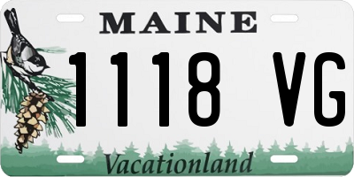 ME license plate 1118VG