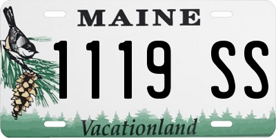 ME license plate 1119SS