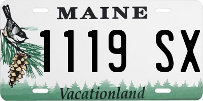 ME license plate 1119SX