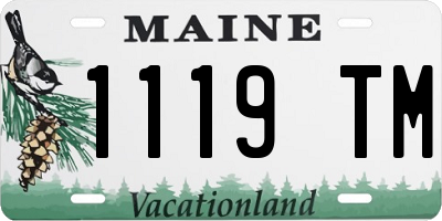 ME license plate 1119TM