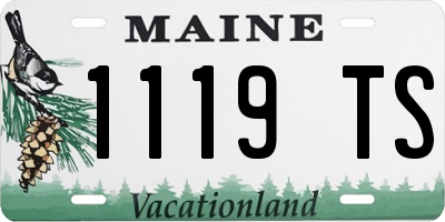 ME license plate 1119TS