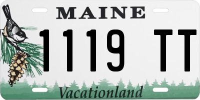 ME license plate 1119TT