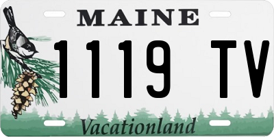 ME license plate 1119TV