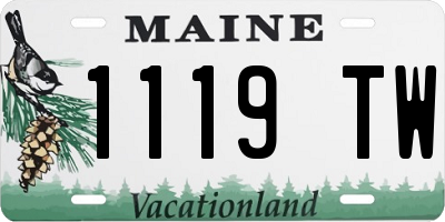 ME license plate 1119TW