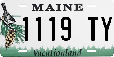 ME license plate 1119TY