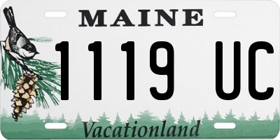 ME license plate 1119UC