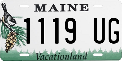 ME license plate 1119UG