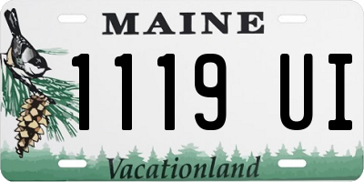 ME license plate 1119UI