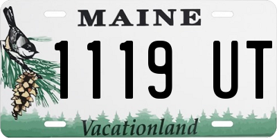 ME license plate 1119UT