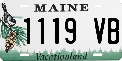 ME license plate 1119VB