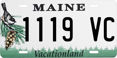ME license plate 1119VC
