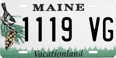 ME license plate 1119VG