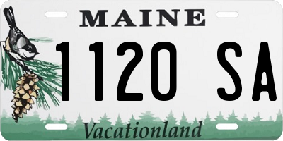 ME license plate 1120SA