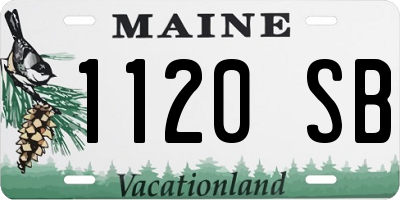 ME license plate 1120SB