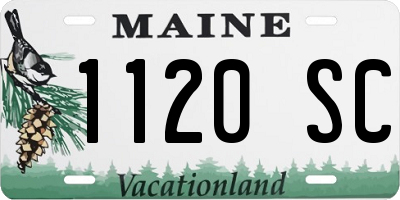 ME license plate 1120SC