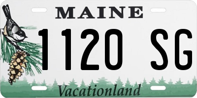 ME license plate 1120SG
