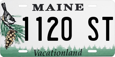 ME license plate 1120ST
