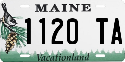 ME license plate 1120TA