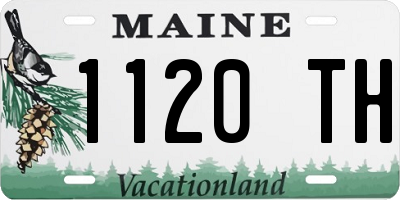 ME license plate 1120TH