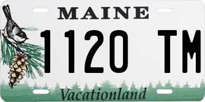ME license plate 1120TM