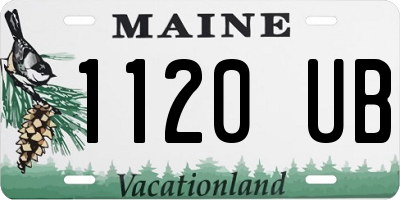 ME license plate 1120UB