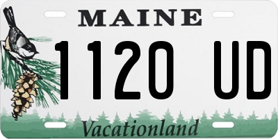 ME license plate 1120UD