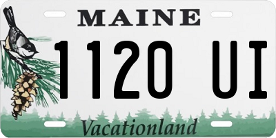 ME license plate 1120UI