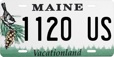 ME license plate 1120US