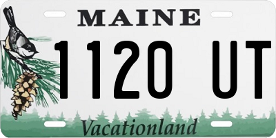 ME license plate 1120UT