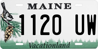 ME license plate 1120UW