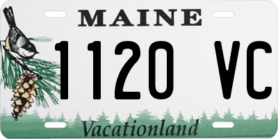 ME license plate 1120VC
