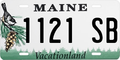 ME license plate 1121SB