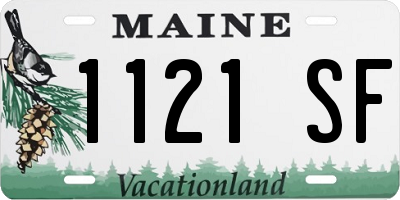 ME license plate 1121SF