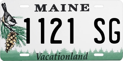 ME license plate 1121SG