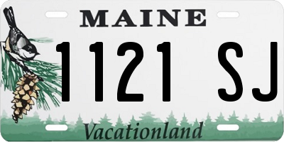 ME license plate 1121SJ