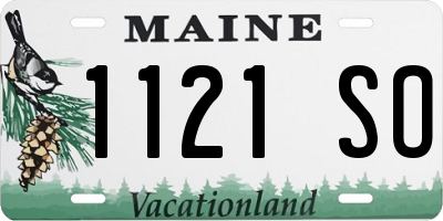 ME license plate 1121SO