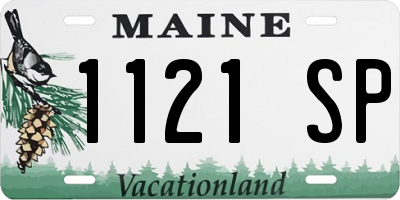ME license plate 1121SP