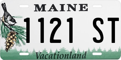 ME license plate 1121ST