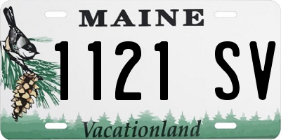 ME license plate 1121SV