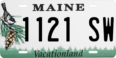 ME license plate 1121SW
