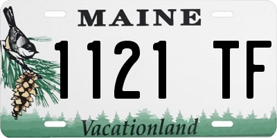 ME license plate 1121TF