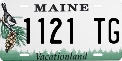 ME license plate 1121TG