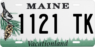ME license plate 1121TK