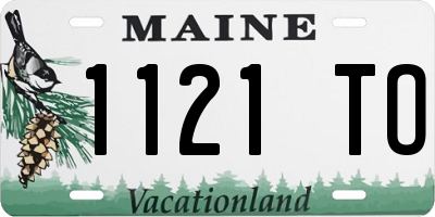 ME license plate 1121TO